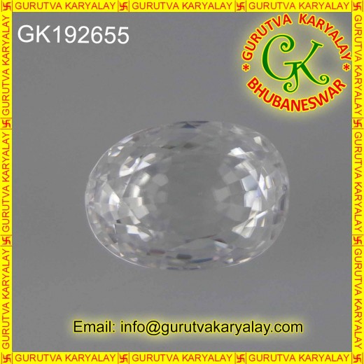White Zircon Ratti-9.55(8.65ct)Govt.Lab Tested Natural Zircan Safed Swet